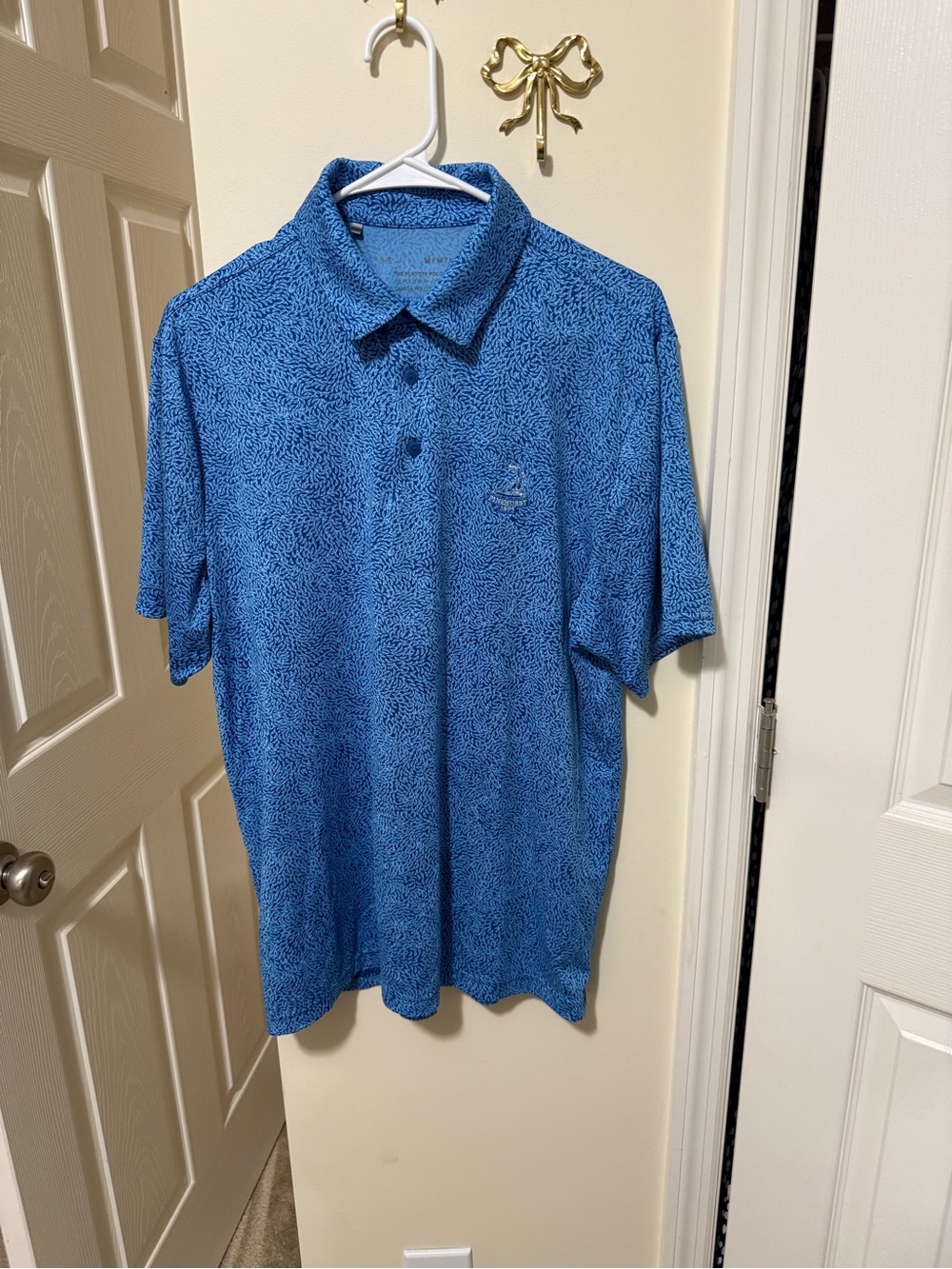 Men's Under Armour Blue Short-Sleeve Polo Shirt With Pinehurst Logo